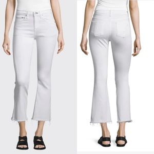 NEW! Rag & Bone Bright White Crop Flare